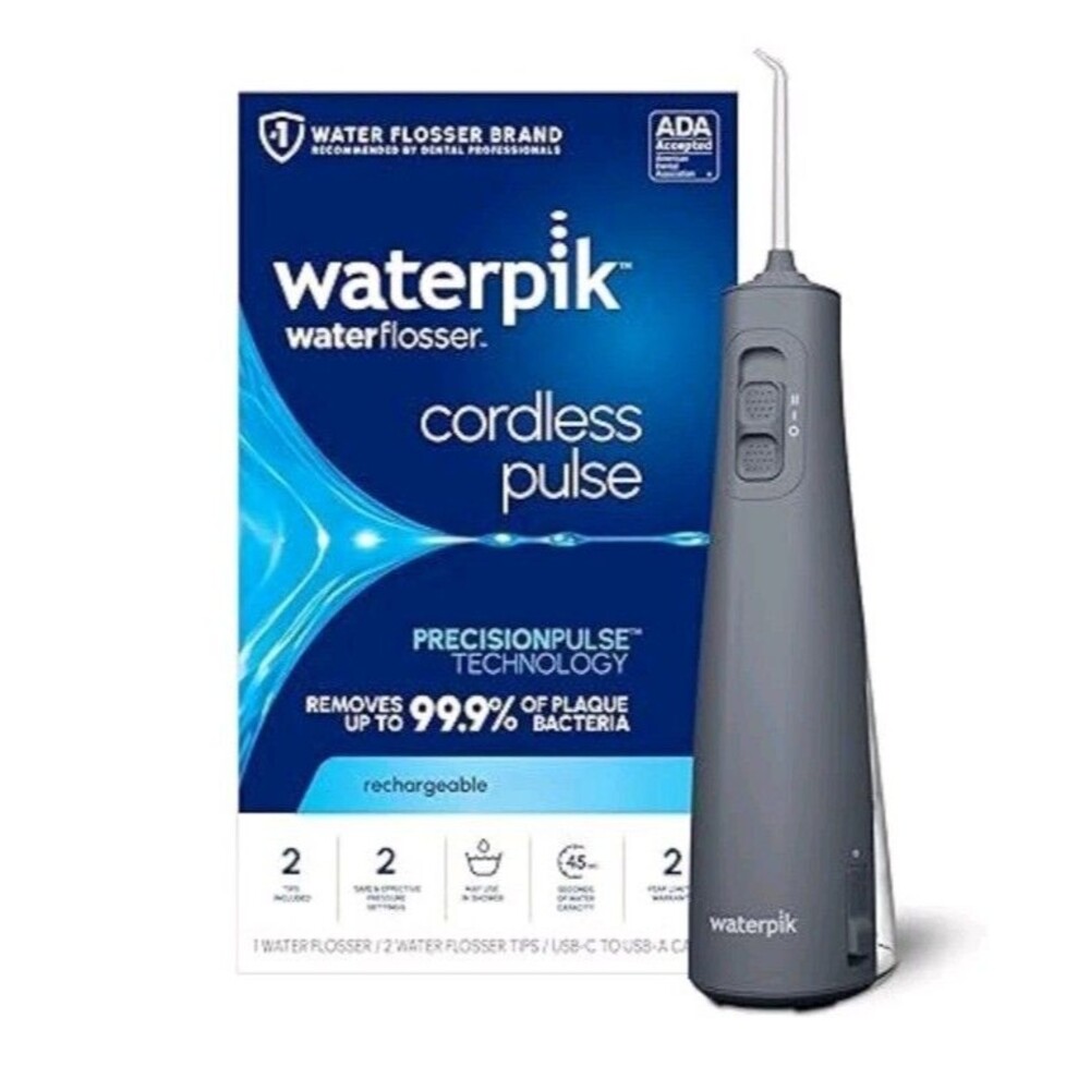 Waterpik Cordless Pulse Water Flosser WF-20 Gray Portable Care